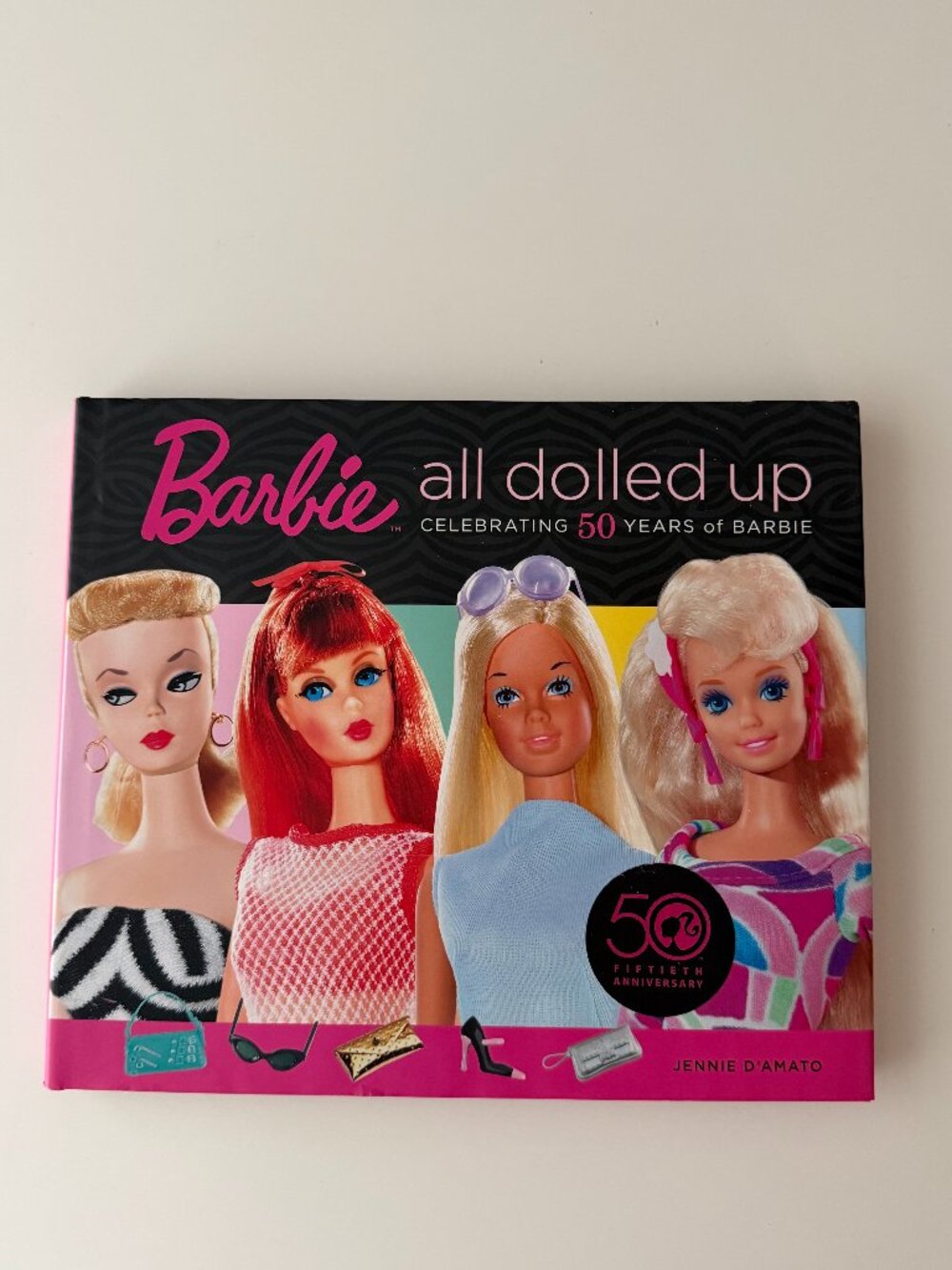 "Barbie: All Dolled Up" 50th Anniversary Collector's Book – Very Good Condition